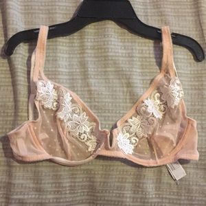Pink sheer bra